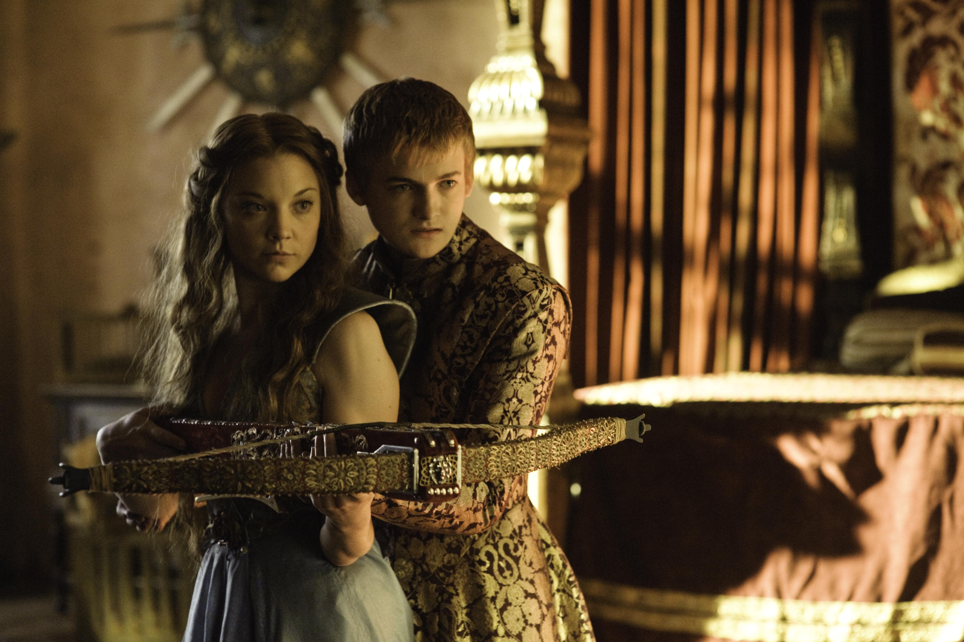 Jack Gleeson as Joffrey Baratheon, Natalie Dormer as Margaery Tyrell [Helen Sloan/HBO]