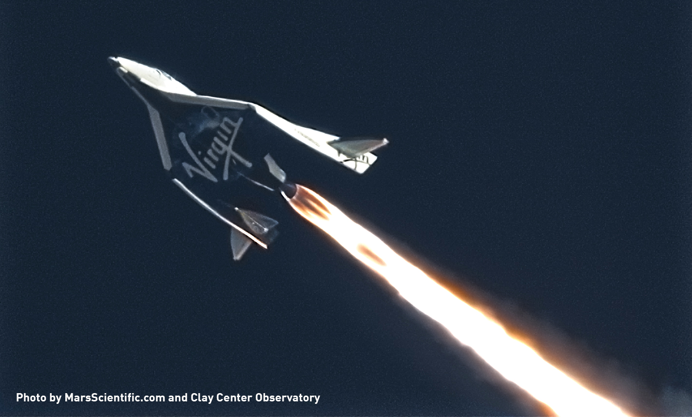 SpaceShipTwo Second Powered Flight PF03 January 10, 2014 (Copyright © 2014 MARS Scientific.All Rights Reserved. Used with permission.)