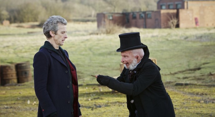 Peter Capaldi as the Doctor and Paul Kaye as Prentis