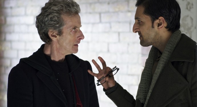 Peter Capaldi as the Doctor and Arsher Ali as Bennett