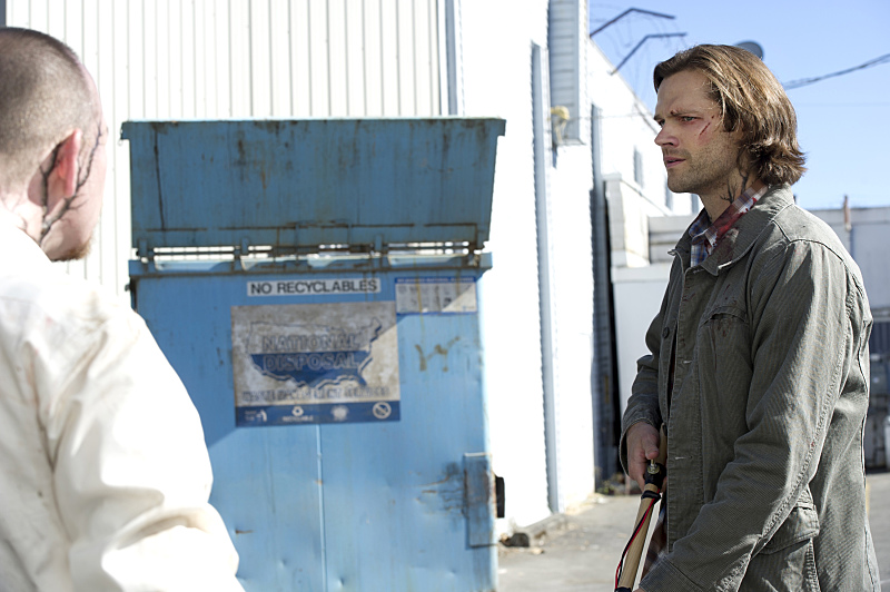 Supernatural -- "Form and Void"  -- Image SN1103A_0107.jpg -- Pictured (L-R): Trevor Roberts as George and Jared Padalecki as Sam - Photo: Carole Segal/The CW -- ÃÂ© 2015 The CW Network, LLC. All Rights Reserved.