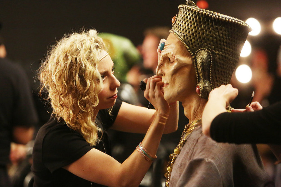FACE OFF -- "Lost Languages" Episode 1003 -- Pictured: Anna Cali -- (Photo by: Jordin Althaus/Syfy)