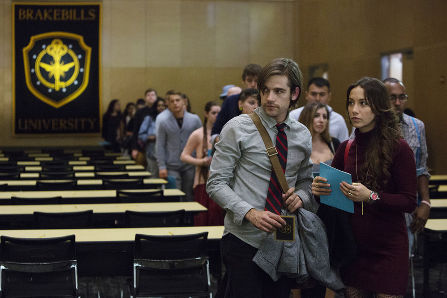 THE MAGICIANS -- Pictured: (l-r) Jason Ralph as Quentin, Stella Maeve as Julia -- (Photo by: Hilary Bronwyn Gayle/Syfy)
