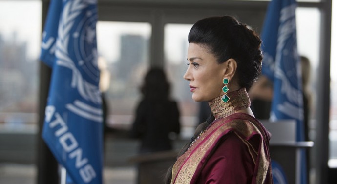 THE EXPANSE -- "The Big Empty" Episode 102 -- Pictured: Shohreh Aghdashloo as Chrisjen Avasarala -- (Photo by: Rafy/Syfy)