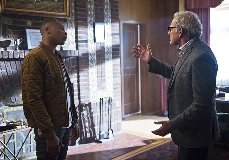 Stein has some explaining to do...  -- Pictured (L-R): Franz Drameh as Jefferson "Jax" Jackson and Victor Garber as Professor Martin Stein (Diyah Pera/The CW)