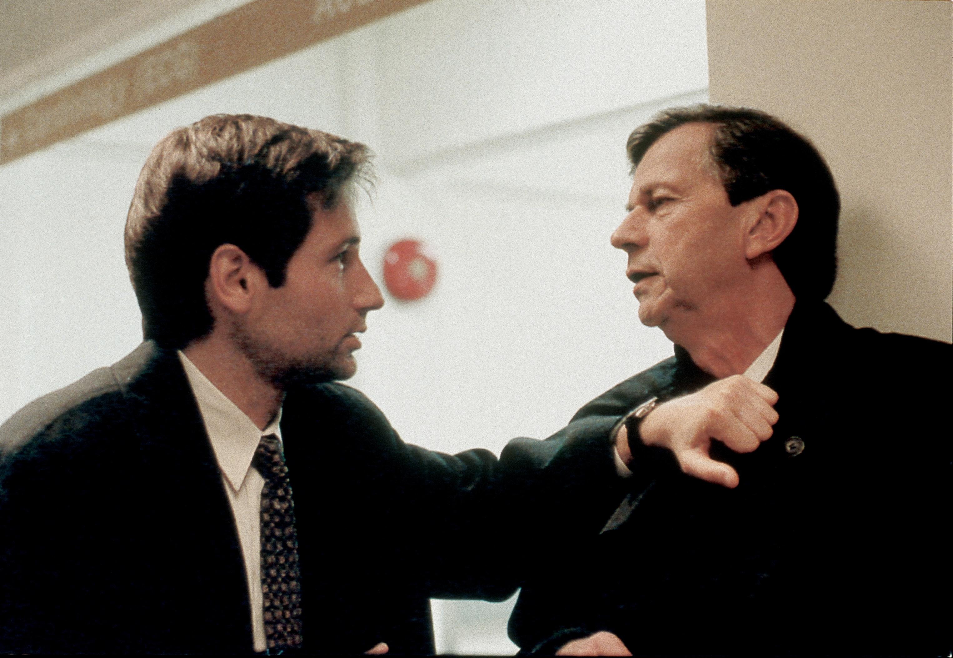 Mulder and the Cigarette Smoking Man, just chilling out. [Courtsey: FOX]