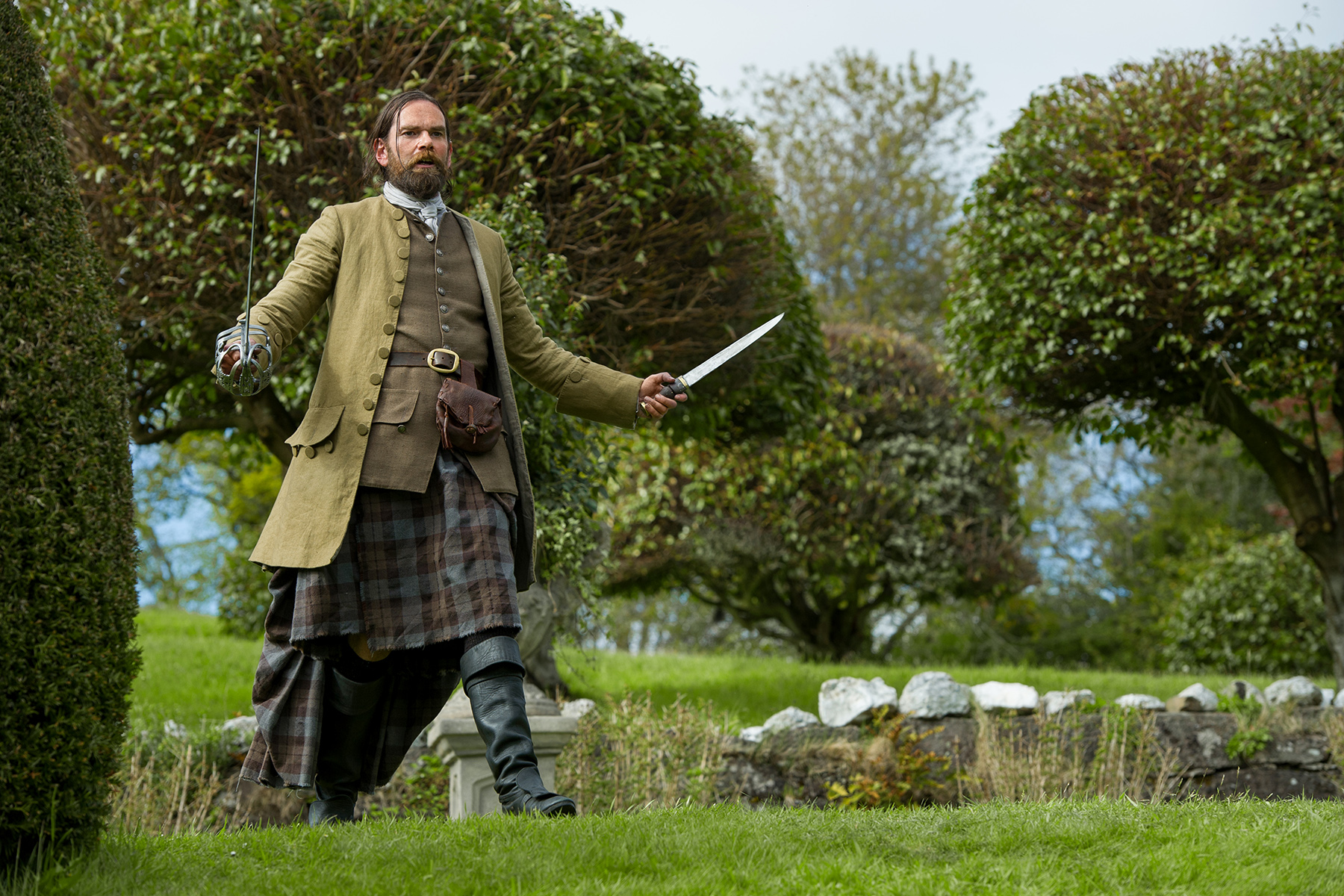 Murtagh (Duncan Lacroix) threatening to cut private parts off of some Frenchmen as a way to let off steam.