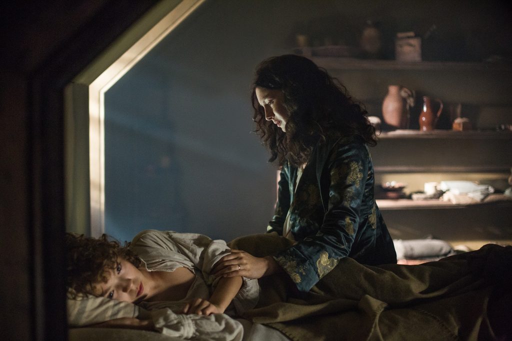 Claire and Fergus (Romann Berrux) also agree that everything is the worst. Claire comforts a crying Fergus