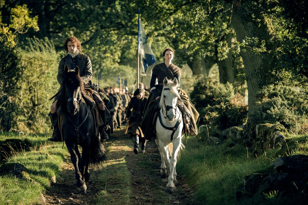 I'm just gonna go live in last episode, where Jamie and Claire rode around looking badass.