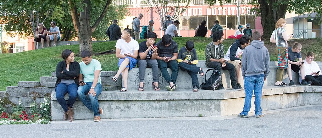 Pokémon GO players congregating in a park in Anchorage, Alaska. Photo courtesy Roger Lew under a Creative Commons Attribution license. 