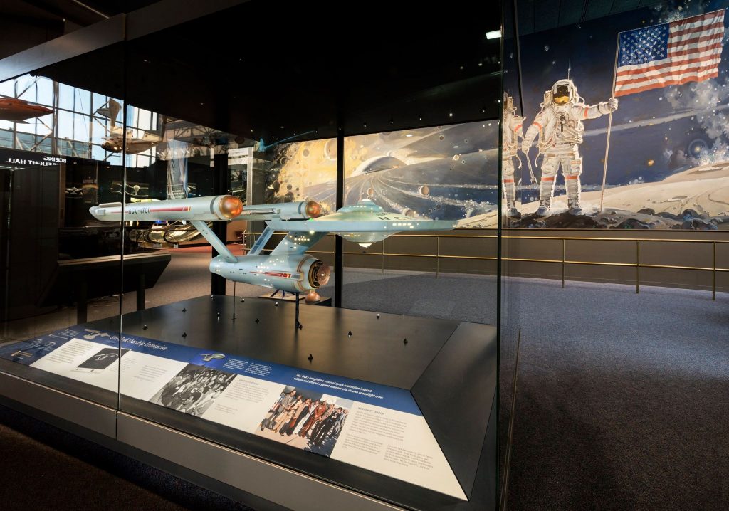 The restored USS Enterprise on display at the "Milestones of Flight" exhibit. (Smithsonian Institution) 