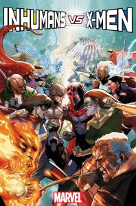 Inhumans vs. X-Men cover by Leinil Yu (Marvel Comics)