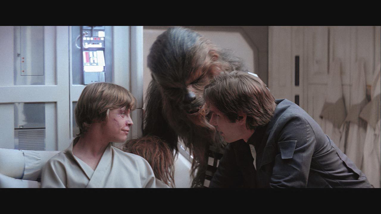 Han, Luke, and Chewie from The Empire Strikes Back. He also gives us plenty of Han, Luke, Leia, and Chewie being just plain fantastic. [Courtesy StarWars.com]