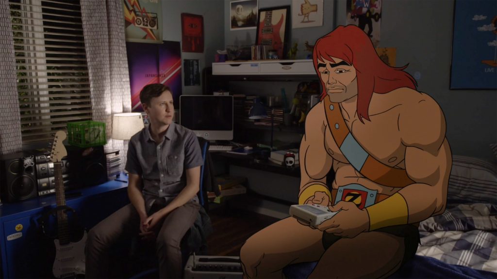 SON OF ZORN: L-R: Johnny Pemberton and Zorn (voiced by Jason Sudeikis) in the "Defender of Teen Love" episode of SON OF ZORN airing Sunday, Sept. 25 (8:30-9:00 PM ET/PT) on FOX. ©2016 Fox Broadcasting Co. Cr: FOX