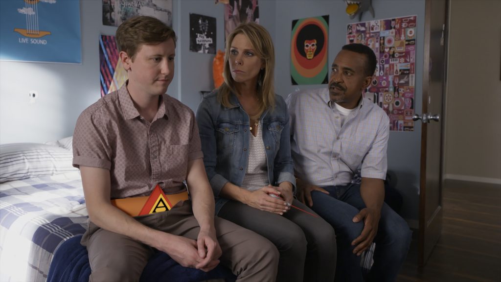 SON OF ZORN: L-R: Johnny Pemberton, Cheryl Hines and Tim Meadows in the "A Taste of Zephyria" episode of SON OF ZORN airing Sunday, Oct. 23 (8:30-9:00 PM ET/PT on FOX). ©2016 Fox Broadcasting Co. Cr: FOX