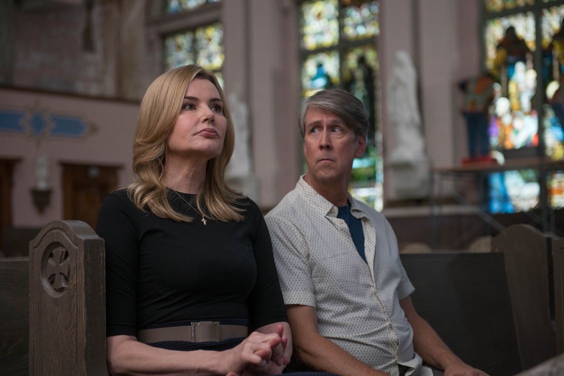 Angela and Henry can only wait during Casey's interview at St. Anthony's.