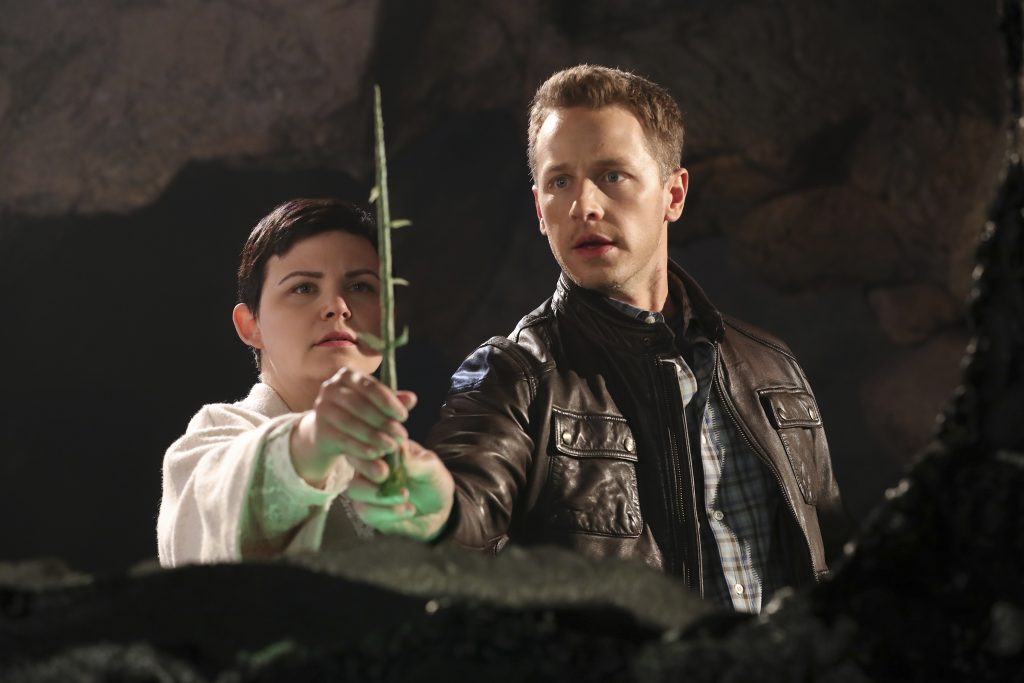 The royal couple is protected by an infant tree. (ABC/Jack Rowand) GINNIFER GOODWIN, JOSH DALLAS