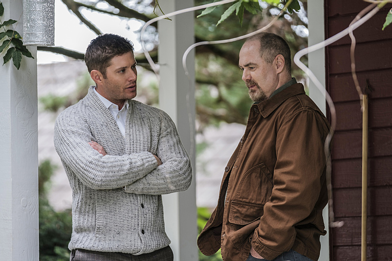 Supernatural -- "American Nightmare" -- SN1204a_0054.jpg -- Pictured (L-R): Jensen Ackles as Dean and William MacDonald as Abraham Peterson -- Photo: Robert Falconer/The CW -- ÃÂ© 2016 The CW Network, LLC. All Rights Reserved
