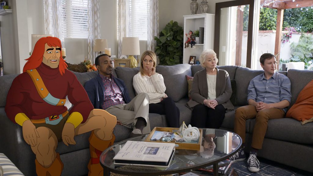 SON OF ZORN: L-R: Zorn (voiced by Jason Sudeikis), Tim Meadows, Cheryl Hines, guest star Jenny O'Hara and Johnny Pemberton in the "The Battle of Thanksgiving" episode of SON OF ZORN airing Sunday, Nov. 13 (8:30-9:00 PM ET/PT) on FOX. ©2016 Fox Broadcasting Co. Cr: FOX