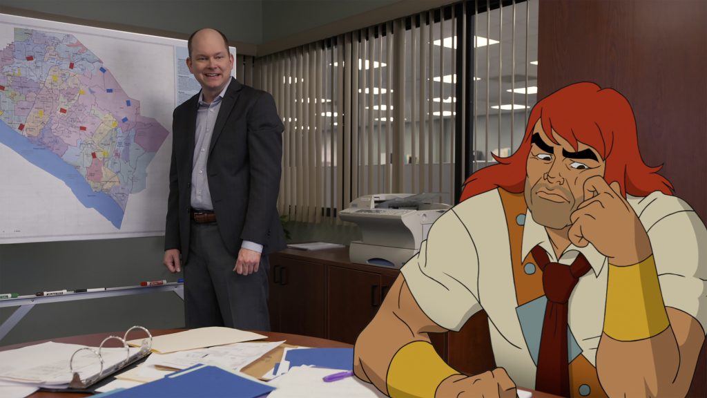 SON OF ZORN: L-R: Guest star Mark Proksch and Zorn (voiced by Jason Sudeikis) in the "A Tale of Two Zorns" episode of SON OF ZORN airing Sunday, Nov. 6 (8:30-9:00 PM ET/PT) on FOX. ©2016 Fox Broadcasting Co. Cr: FOX