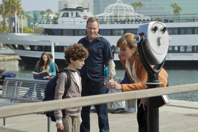 Martin, Jake and Abigail at the wharf