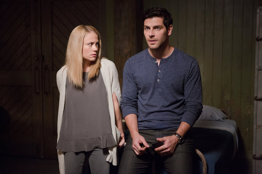 GRIMM -- "Maiden Quest" Episode 504 -- Pictured: (l-r) Claire Coffee as Adalind Schade, David Giuntoli as Nick Burkhardt -- (Photo by: Scott Green/NBC)