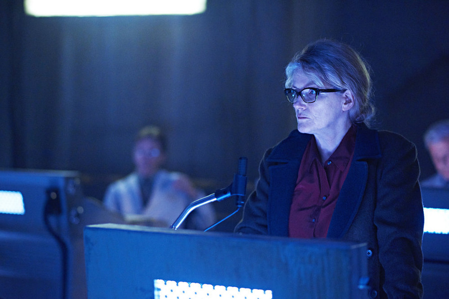 12 MONKEYS -- "Bodies of Water" Episode 205 -- Pictured: Barbara Sukowa as Katarina Jones -- (Photo by: Ken Woroner/Syfy)