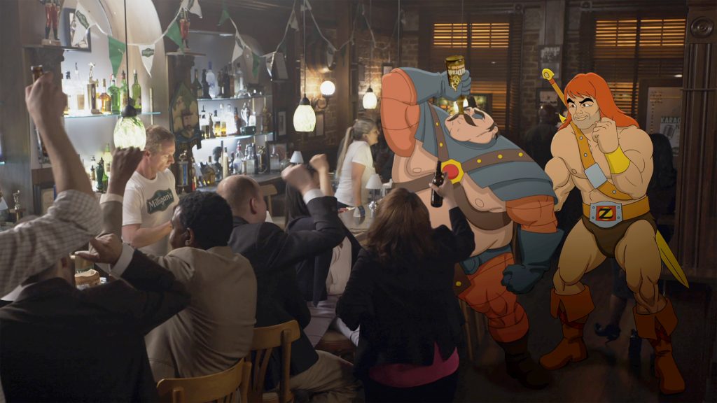 Not a good idea to bring an alcoholic to a bar.
