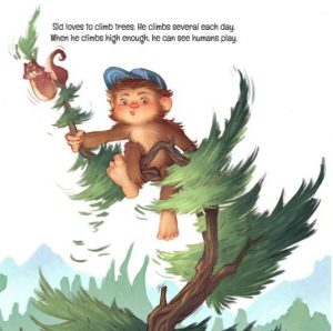 Sid the Sasquatch high in a tree